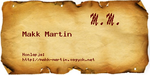 Makk Martin névjegykártya