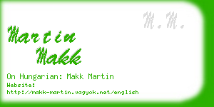 martin makk business card